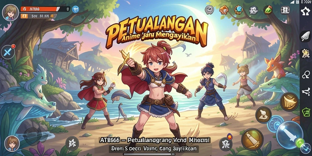 Screenshot menampilkan aksi seru dari gameplay Anime AT866.