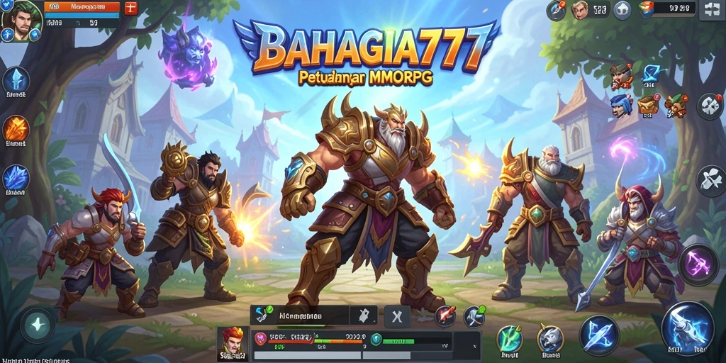Tampilan gameplay seru dalam BAHAGIA777, menjelajahi dunia MMORPG.