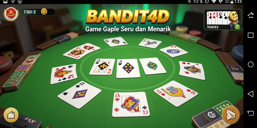 Screenshot gameplay BANDIT4D yang menampilkan suasana seru bermain Gaple.