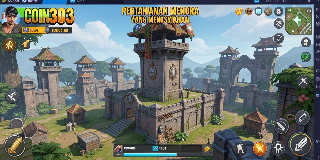 Tampilan gameplay COIN303 yang seru dan mendebarkan saat melawan musuh.