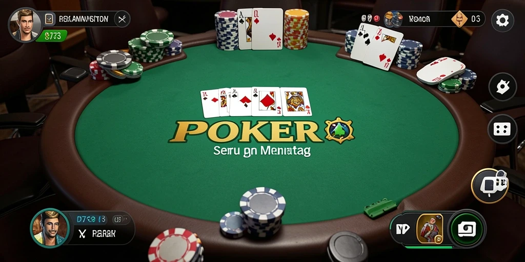 Tampilan menarik gameplay Poker D73 yang menegangkan.