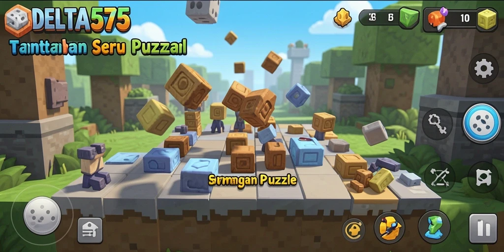 Gambar tampilan gameplay puzzle dari DELTA575 yang menarik.