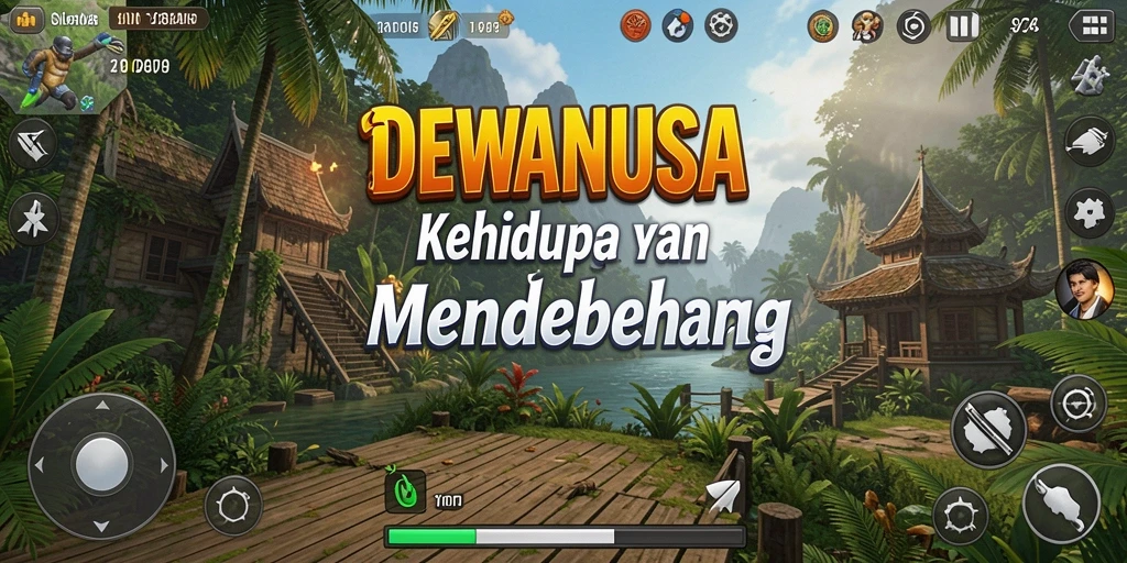 Tampilan gameplay yang memukau dari DEWANUSA saat membangun dunia virtual.