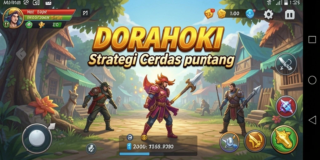 Tampilan gameplay DORAHOKI yang menonjolkan taktik strategis.