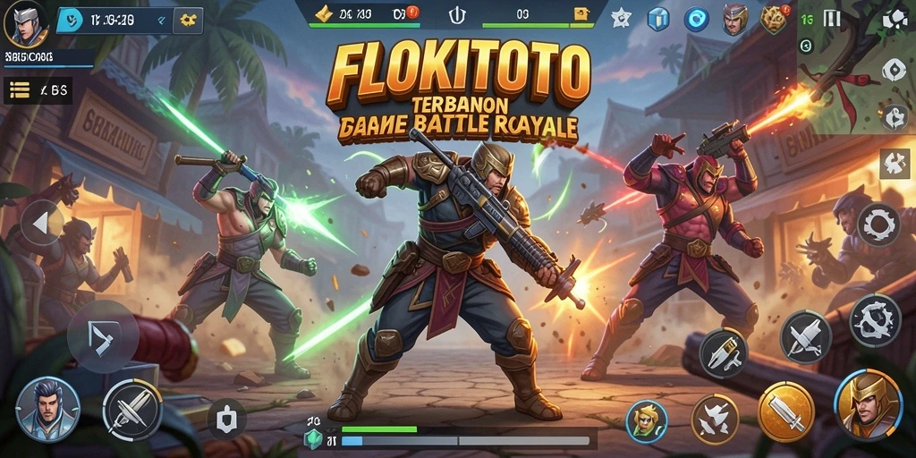Gameplay seru dan intens dalam pertempuran Battle Royale.