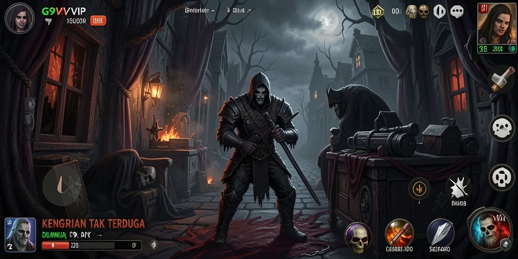 Screenshot menampilkan gameplay menakutkan dari G9VIP.