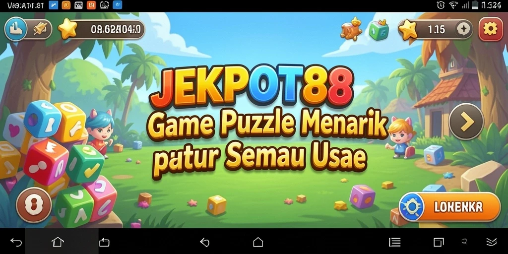 Tampilan gameplay seru dalam JEKPOT88 dengan berbagai puzzle yang menantang.