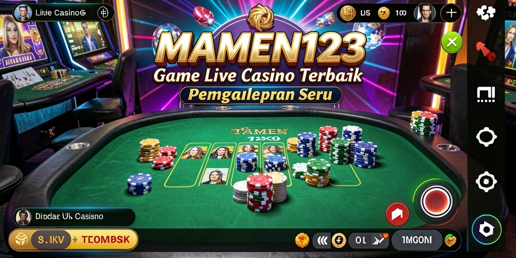 Tampilan gameplay Live Casino yang mendebarkan di MAMEN123.