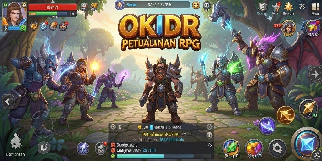 Gameplay RPG seru dengan karakter yang beragam dan pertarungan dinamis.