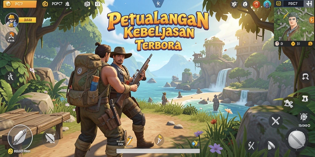 Screenshot menunjukkan aksi seru di lingkungan Open World PCPC7.