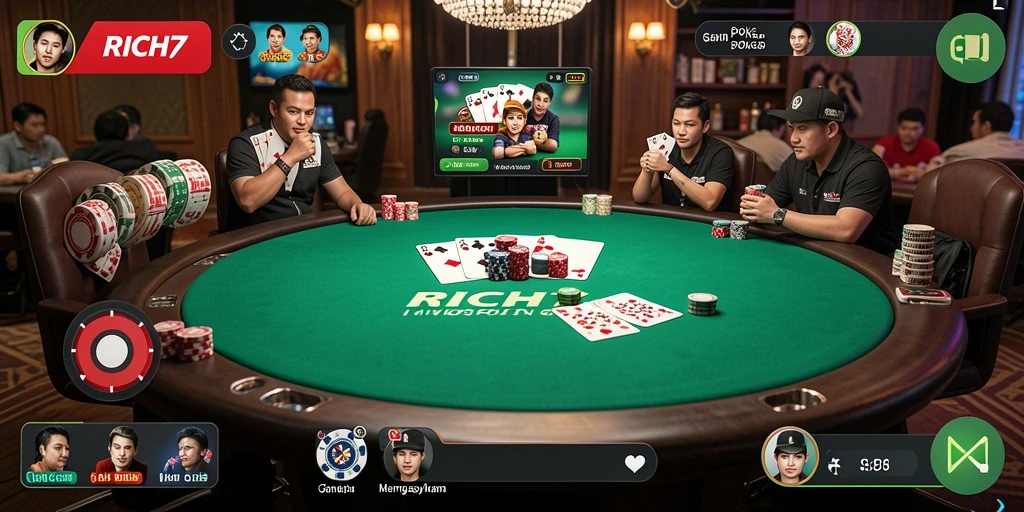 Tampilan gameplay RICH7 yang seru dan menantang.