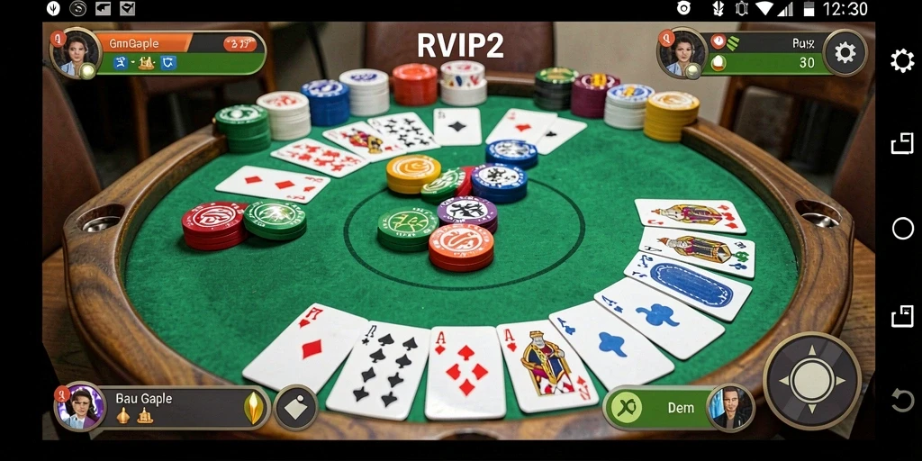 Tampilan gameplay seru dari RVIP2 dalam aksi Gaple.