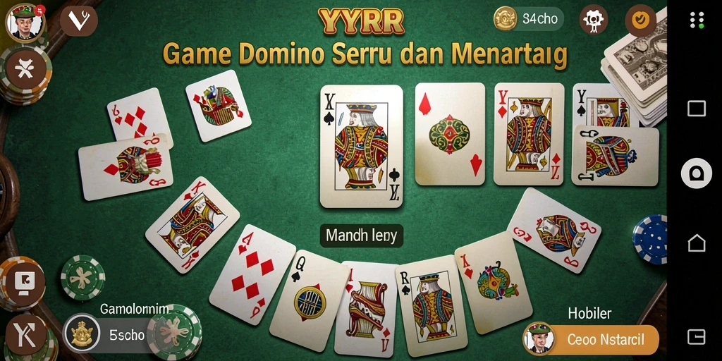 Gameplay seru Domino dalam aplikasi YYRR.