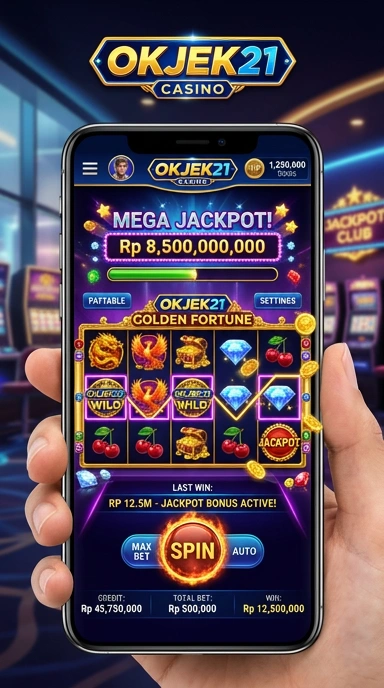 Screenshot aplikasi okjek21 dengan antarmuka yang intuitif.
